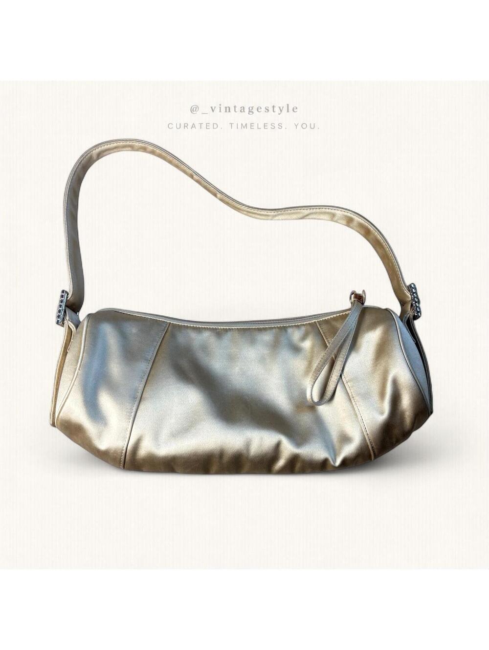 Ann Taylor Women's Gold and Cream Bag